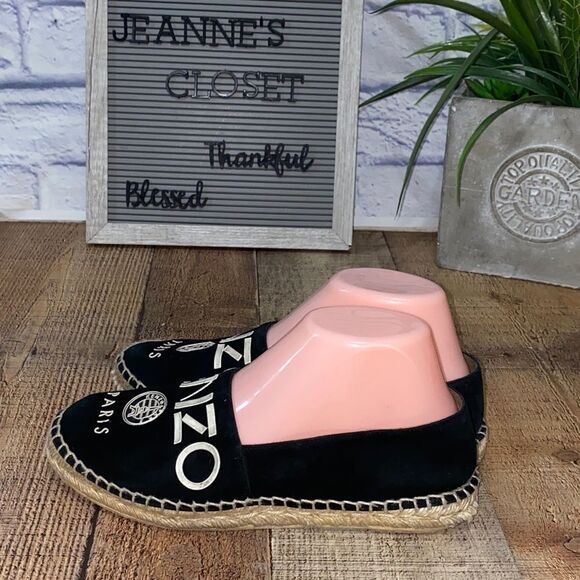 Kenzo black logo print canvas espadrilles - Picture 13 of 13